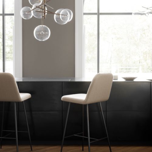 Spine Metal Stool with Back by Fredericia