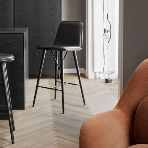 Spine Wood Stool Front Upholstery by Fredericia