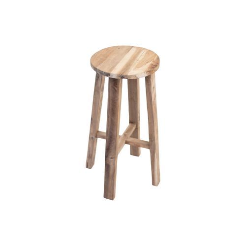 Rustico Reclaimed Teak Tall Stool - Natural