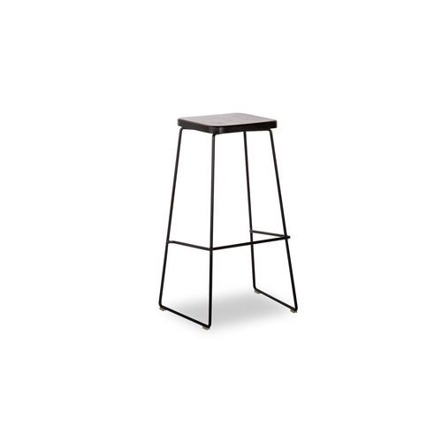 Hugo Bar Stool -  Black Seat - 78cm Square Seat