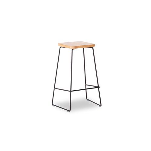 Hugo Bar Stool -  Natural Seat - 78cm Square Seat