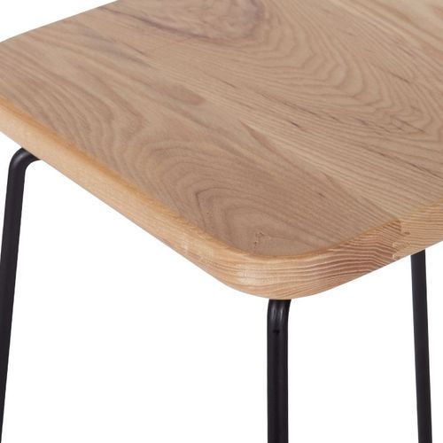 Hugo Bar Stool -  Natural Seat - 68cm Square Seat
