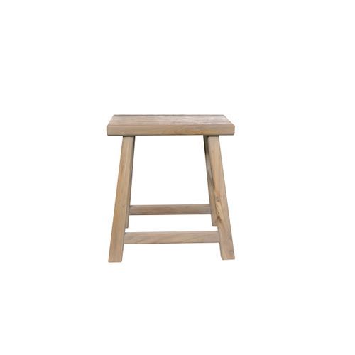 Coastline Aged Elm Rectangle Stool