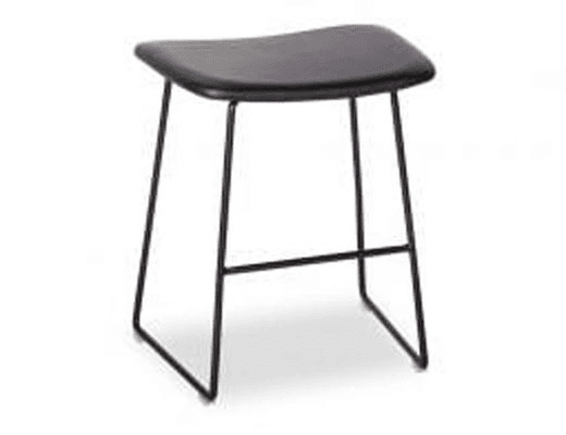 Winnie Low Stool -  Black Leather
