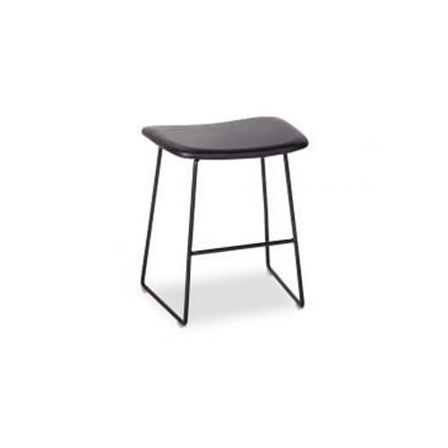 Winnie Low Stool -  Black Leather