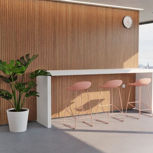 Pop Stool - Soft Pink Frame and Shell Seat