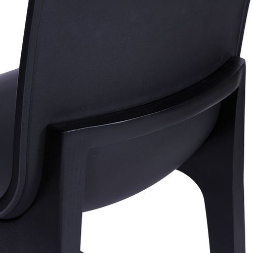 Ara Stool - Black - Black Shell - Bar Bench Seat Height 74cm - Black Seat - Black Ash legs
