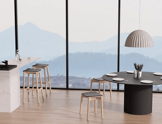 Andi Low Stool with Pad 45cm