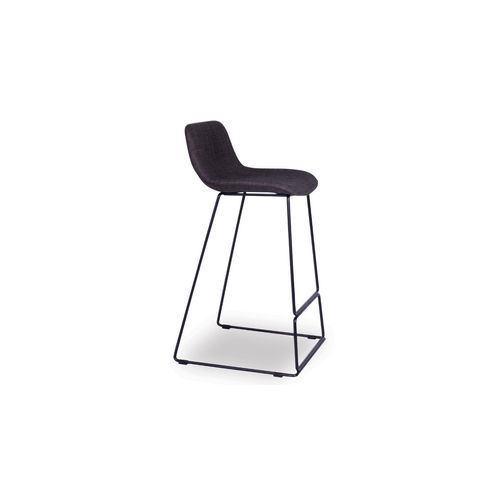Umbria Stool -  Charcoal fabric - 77cm Commercial Bar Height