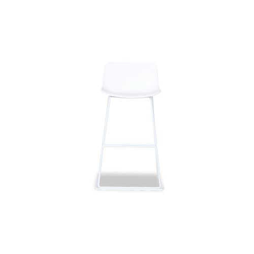 Umbria Stool - White - White Shell  - 66cm Kitchen Bench Height
