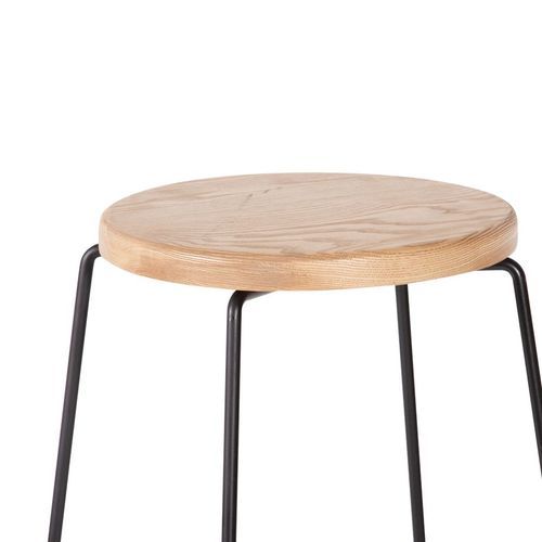 Hugo Bar Stool -  Natural Seat - 78cm Round Seat