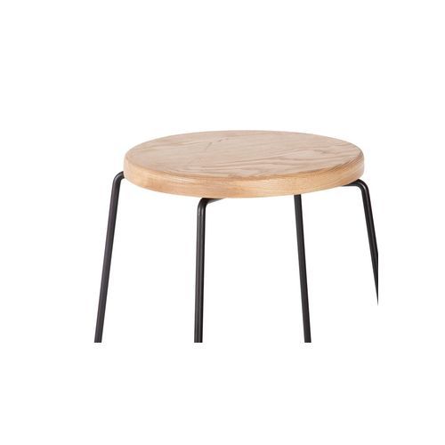 Hugo Low Stool -  Natural Seat - 46cm Square