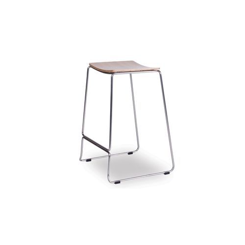 Ardent Stool - Brushed Steel - Natural