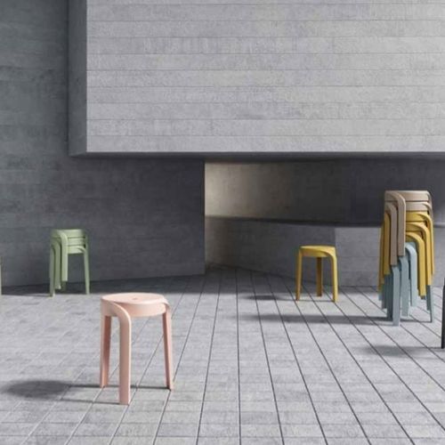 Swirl Stool - Pale Blue