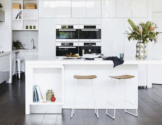 Winnie  Stool - White - Oak  - 76cm