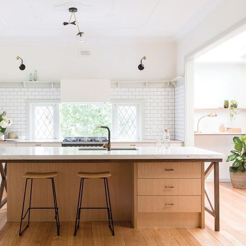 Winnie Stool -  Oak  - 66cm (Kitchen Bench Height)