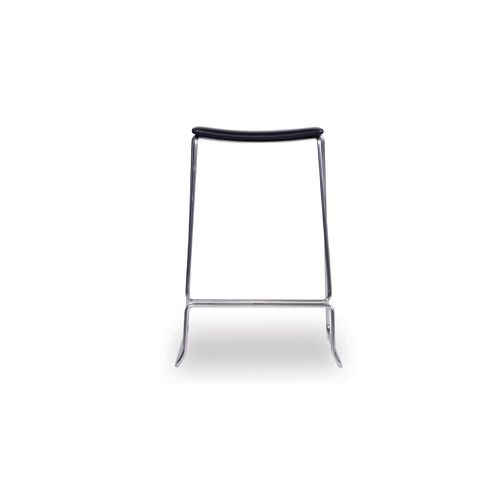 Ardent Stool - Brushed Steel - Black Pad