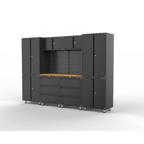 Black Workshop Garage Storage Cabinet Set | GS-D11B