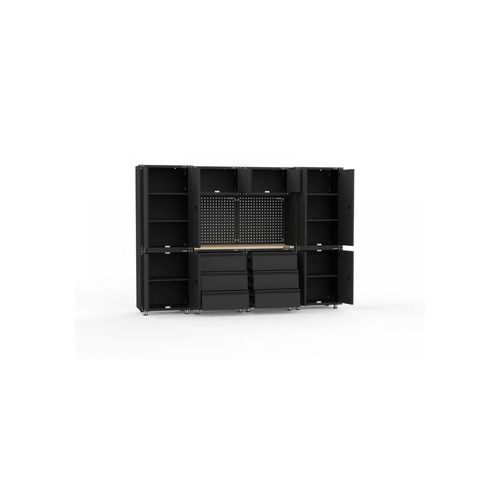 Black Workshop Garage Storage Cabinet Set | GS-D11B