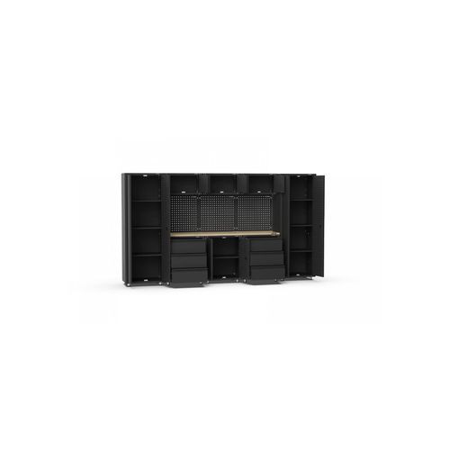 Black Workshop Garage Storage Cabinet Set | GS-D12