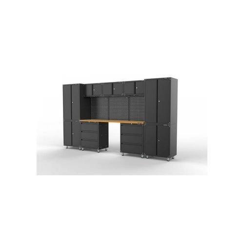 Black Workshop Garage Storage Cabinet Set | GS-D13