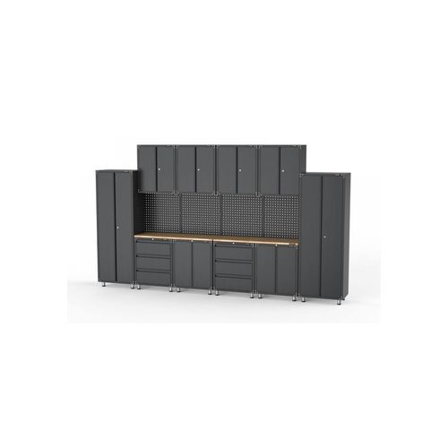 Black Workshop Garage Storage Cabinet Set | GS-D16
