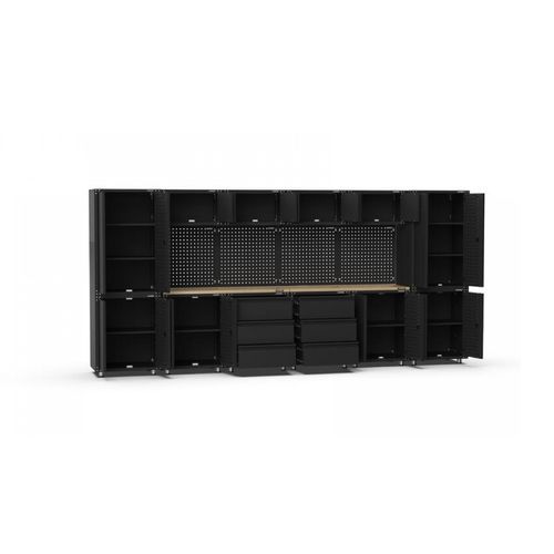 Black Workshop Garage Storage Cabinet Set | GS-D18