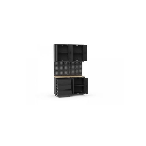 Black Workshop Garage Storage Cabinet Set | GS-D7