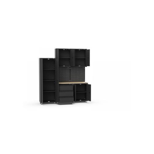 Black Workshop Garage Storage Cabinet Set | GS-D8