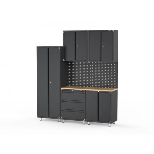 Black Workshop Garage Storage Cabinet Set | GS-D8