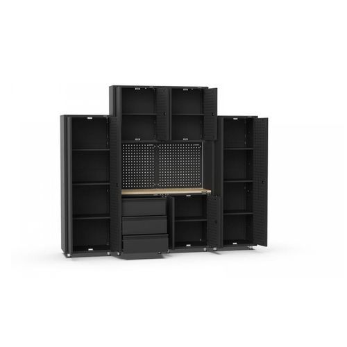 Black Workshop Garage Storage Cabinet Set | GS-D9B