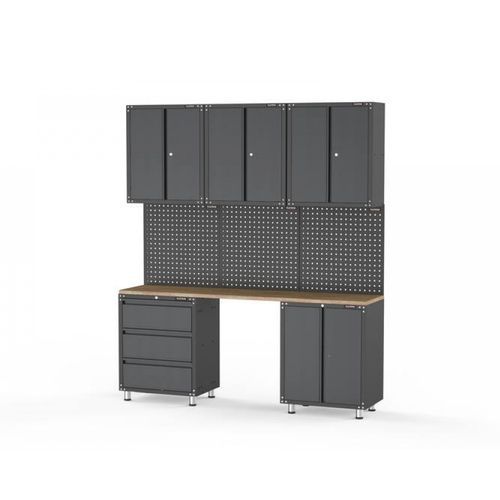 Black Workshop Garage Storage Cabinet Set | GS-D9
