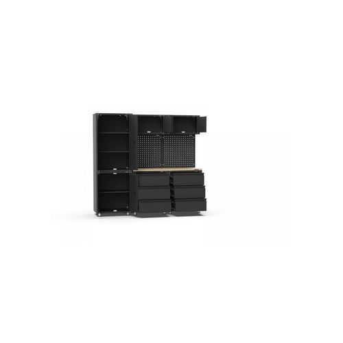 Black Workshop Garage Storage Cabinet Set | GS-D9C