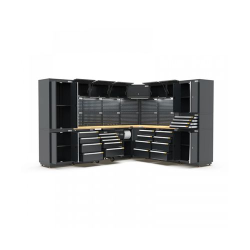 Pro Series Black Garage Storage Cabinet | GS30-COR50P