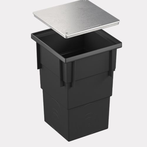 Series 300 Deep Pit with Plain Solid Aluminium Grate