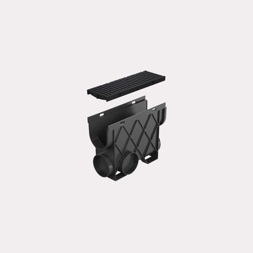 Storm Drain™ Slimline Pit with Black Heel Guard Grate