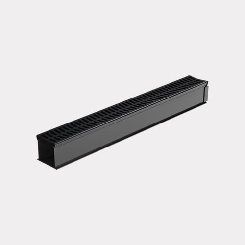 Rain Drain™ Trade – 1m w/ Black Plastic Grate & Joiner