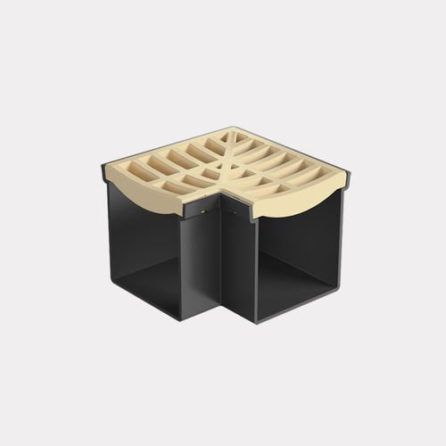 Rain Drain™ Trade – Corner with Sandstone Plastic Grate