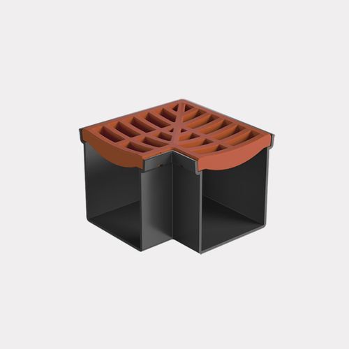 Rain Drain™ Trade – Corner w/ Terracotta Plastic Grate
