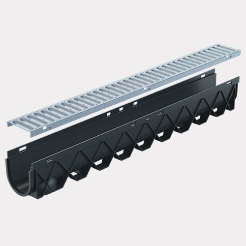Storm Drain™ – 1m complete w/ Galvanised Plastic Grate