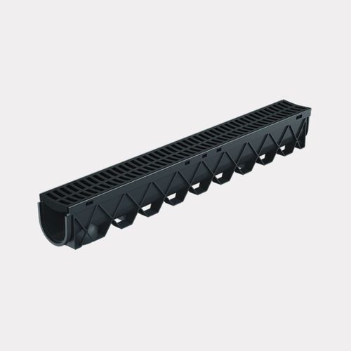 Storm Drain™ – 1m complete with Black Plastic Grate