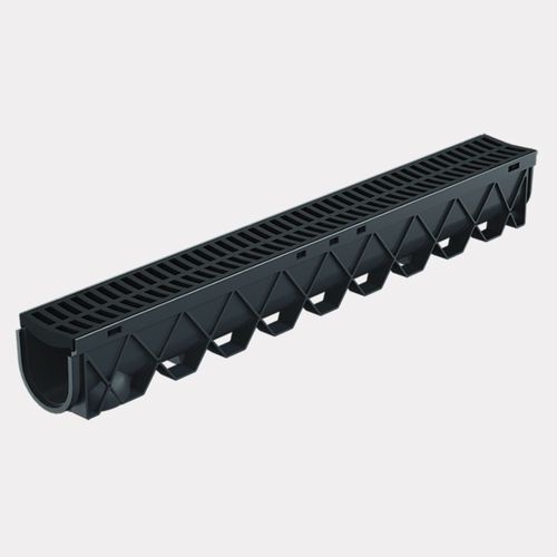 Storm Drain™ – 1m complete with Black Plastic Grate