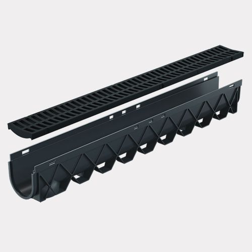 Storm Drain™ – 1m complete with Black Plastic Grate