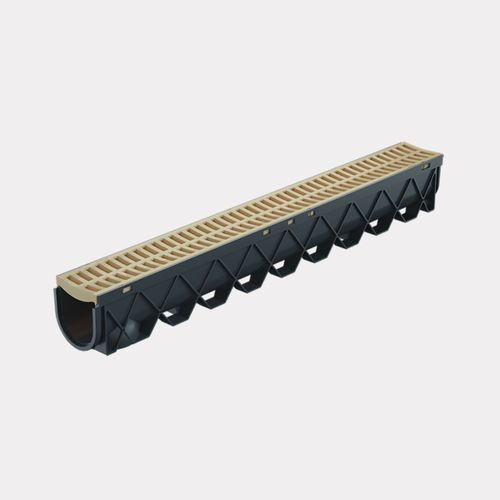 Storm Drain™ – 1m complete with Sandstone Plastic Grate