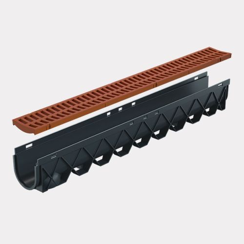 Storm Drain™ – 1m complete w/ Terracotta Plastic Grate