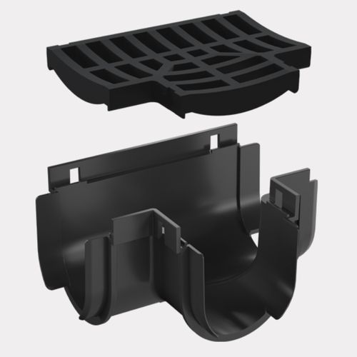 Storm Drain™ – Tee Piece with Black Plastic Grate