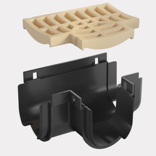 Storm Drain™ – Tee Piece with Sandstone Plastic Grate