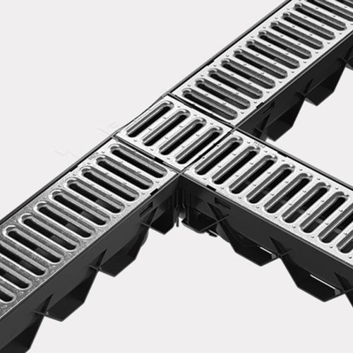 Storm Drain™ – 4 Way Connector w/ Galvanised Grate