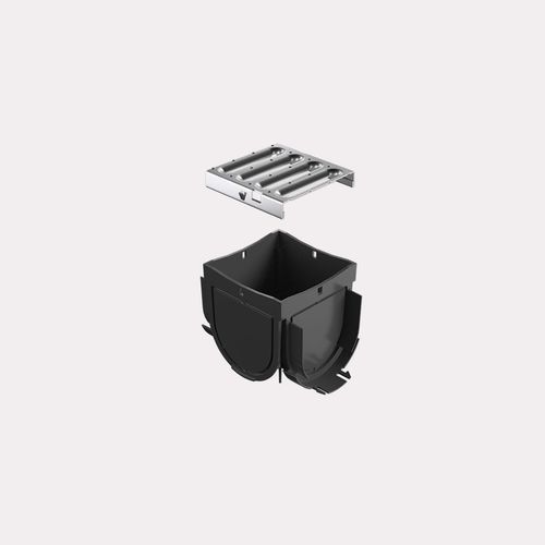Storm Drain™ 4 Way Connector with Stainless Steel Grate