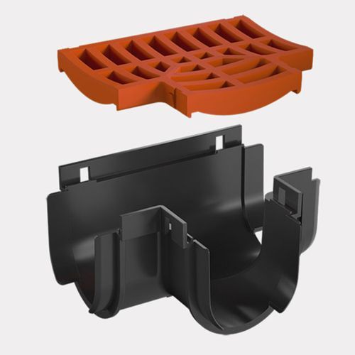Storm Drain™ – Tee Piece with Terracotta Plastic Grate